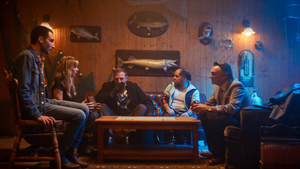 Elenco de Hay Algo en el Bosque: Juan Grandinetti, Laura Laprida, Michael John Treanor, Tomás Pozzi y Alfonso Agra